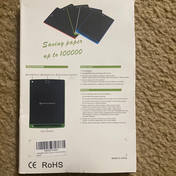 8.5" LCD Digital Writing Drawing Tablet Pad Board Notepad Sketch Paperless - Picture 2 of 9